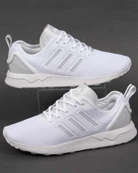 adidas Originals ZX Flux trainers in white 